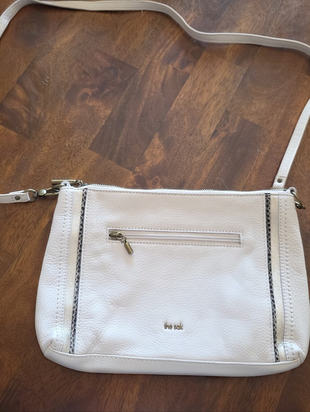 The Sak White Leather Crossbody Bag